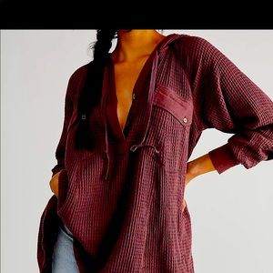 Free People Endless summer Chill Mood hoodie size medium in plum jam shade